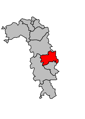 Kanton na mapě arrondissementu Briey