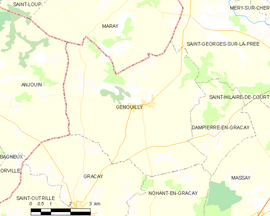 Mapa obce Genouilly