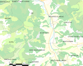 Poziția localității Aix-en-Diois