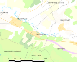 Mapa obce Thiébauménil