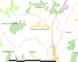 Montagny-les-Lanches - Localizazion
