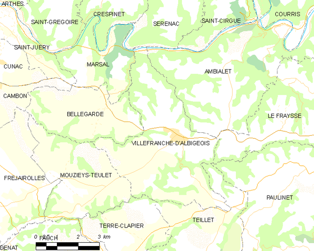 Poziția localității Villefranche-d'Albigeois