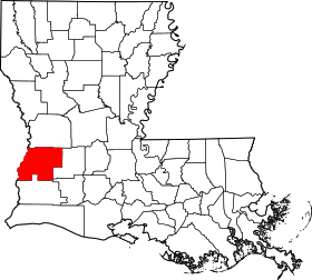 Map of Louisiana highlighting Beauregard Parish.svg