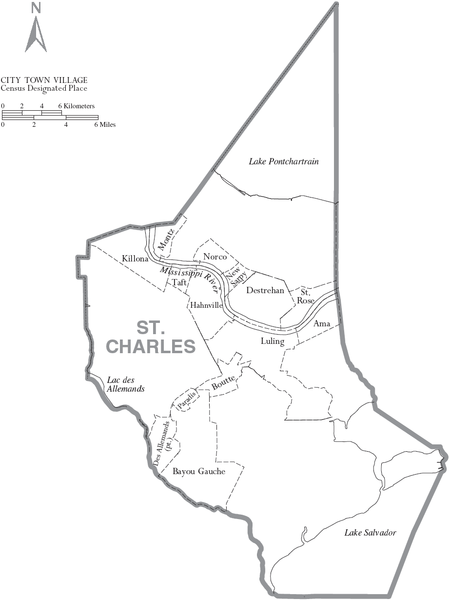 File:Map of St. Charles Parish Louisiana With Municipal Labels.PNG