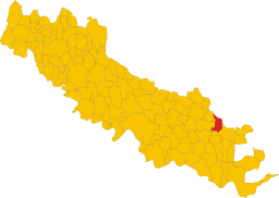 Kommunen Drizzonas tidigare läge i Cremona