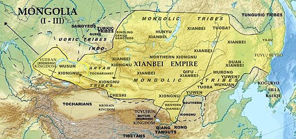 The Xianbei state at its maximum extent