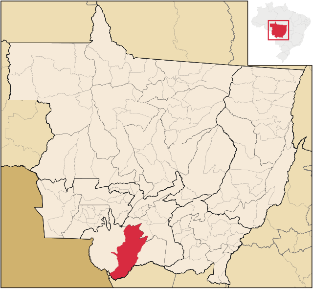 Localização de Poconé em Mato Grosso