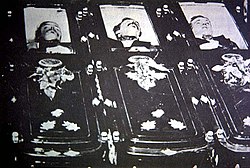 The bodies of Billy Clanton, Frank McLaury and Tom McLaury Mclauriesclanton.jpg
