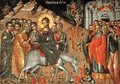 The frescoes - scenes from life of Jesus: Triumphal Entry Of Christ Into Jerusalem ...