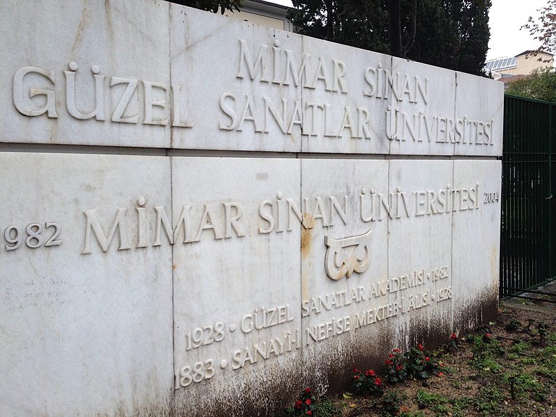 File:Mimar Sinan Fine Arts University - Entrance.jpg