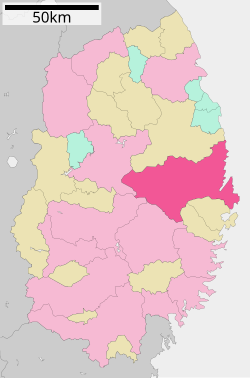 Location of Miyako in Iwate