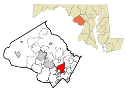 Location of Wheaton–Glenmont, Maryland