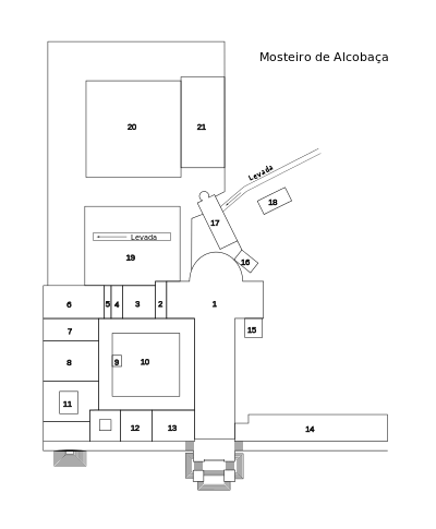 Mosteiro de Alcobaca Planta.svg
