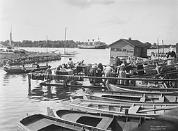 Munkeholmen ved Grundsundet 1907. 
 Foto af Signe Brande