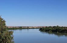 Lower course of the Murray River at Murray Bridge