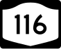 New York Eyaleti Rota 116 işaretçisi