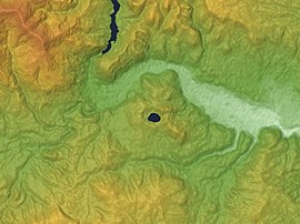 Naruko Caldera рельефтік картасы, SRTM-1.jpg