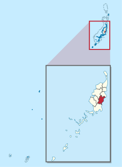 Location of Ngchesar in Palau