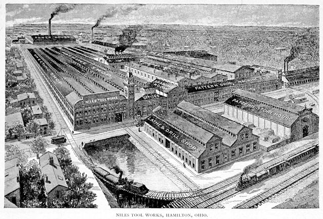 Niles Tool Works in Hamilton, 1896