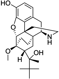 Chemical structure of Norbuprenorphine.