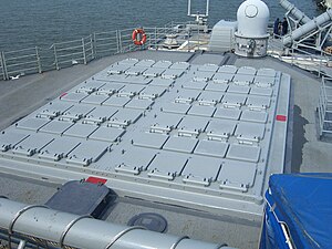 VLS-tuberna ombord på USS Normady.