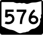 State Route 576 маркер