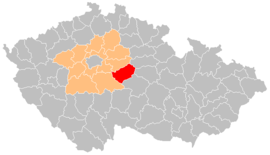 Poloha okresu Kutná Hora v Česku (klikacia mapa)