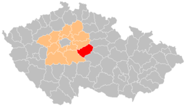 Poloha okresu Kutná Hora  v Česku (klikacia mapa)