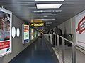 The passageway to the Arrivals Hall