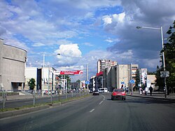 La centro de la urbo Paneveĵiso (Panevėžys)