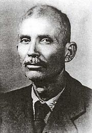 Panko Brashnarov, the first speaker of ASNOM. He was arrested in 1950 and imprisoned in Goli Otok labor camp, where he died the following year. Panko Brashnarov revolutionary.jpg