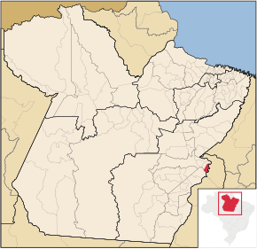 Poziția localității Palestina do Pará