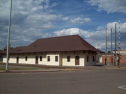 Canadian National Station, entlang der Eisenbahnschienen in Park Falls