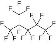 Structural formula of perfluoro (2-methylpentane)