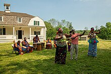 Traditional African dance and music performed for Juneteenth, 2019 Performers demonstrate traditional African song and dance.jpg