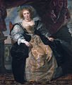 Helena Fourment, segunda esposa de Peter Paul Rubens, retratada por Rubens em seu vestido de casamento, 1630.