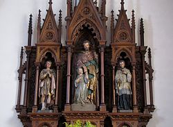 Autel secondaire "St-Joseph", Statues de St-Wendelin et St-Louis de Gonzague