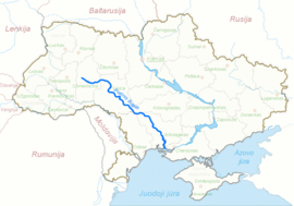 Ukrayna boyunca Güney Bug Nehri