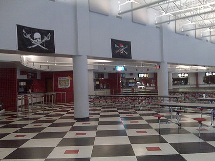 Food court style cafeteria in Port Charlotte High School