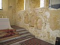 Thirteenth-century Early English piscina and sedilia, St. Mary's, North Stoke, West Sussex
