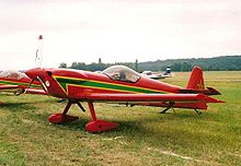 A Mudry CAP 230 of the Marche Verte aerobatic team Plane of Marche Verte aerobatic team.jpg