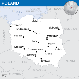 Mapa da Polónia