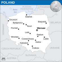 Description de l'image Poland - Location Map (2013) - POL - UNOCHA.svg.