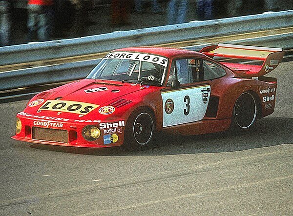 The 935/77A of Georg Loos driven by Rolf Stommelen in the 1977 1000km Nürburgring