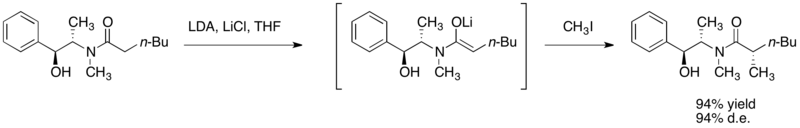 File:Pseudoephedrine amide alkylation.png