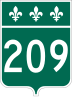 Route 209 marker