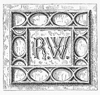 Monogram of Sir Richard Weston, moulded terracotta