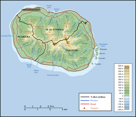 Kaart van Rarotonga