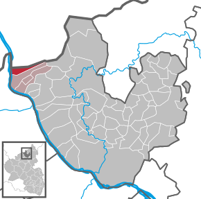 Poziția Rheinbreitbach pe harta districtului Neuwied