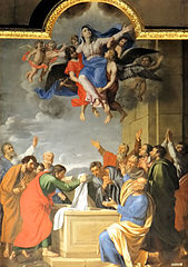 l'Assomption de la Vierge et les douze apôtres